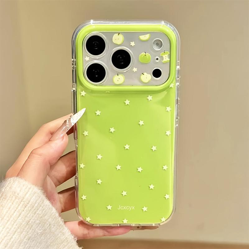 Summer Fruit Stars Pattern Silicone Soft Phone Case For iPhone 17 16 15 Pro Max 14 13 12 11 Pro Shockproof TPU Bumper Cover