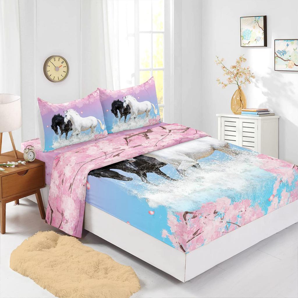 Ocean Beach Turtle Pattern Sheet Four-Piece Bedding Set Bedroom Dormitory Bedding Decoration