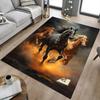 1PC Horses Running Non-Slip Floor Carpet Compatible for Office&Living Room&Dining Room - Flat-Weave Machine- Soft & Pattern-E284