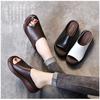 New slope heel comfortable cool slippers women's summer thick-soled flat-soled sandals wear a word