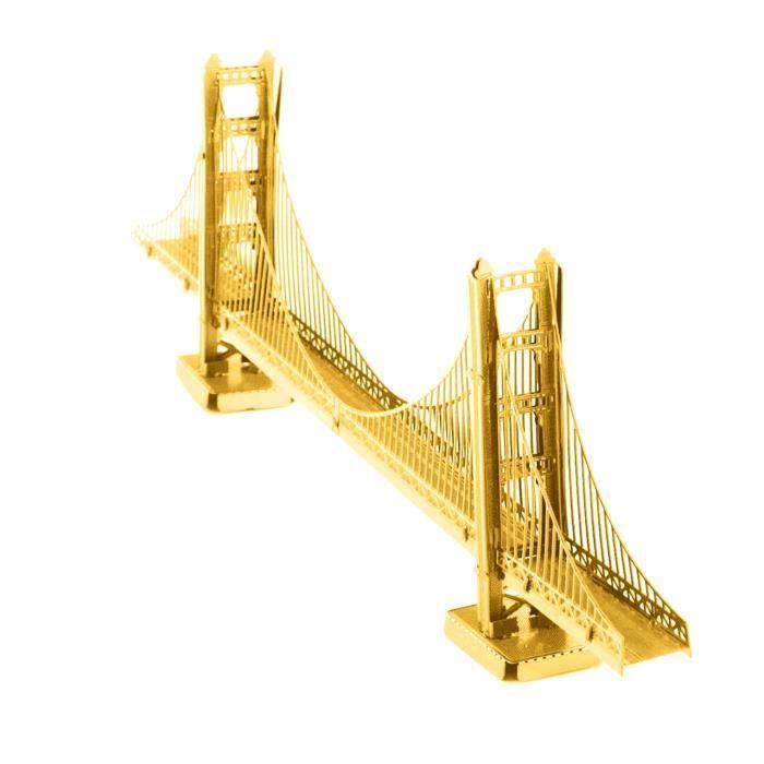 Metal earth fascinations gold golden gate bridge puzzle 3d en métal
