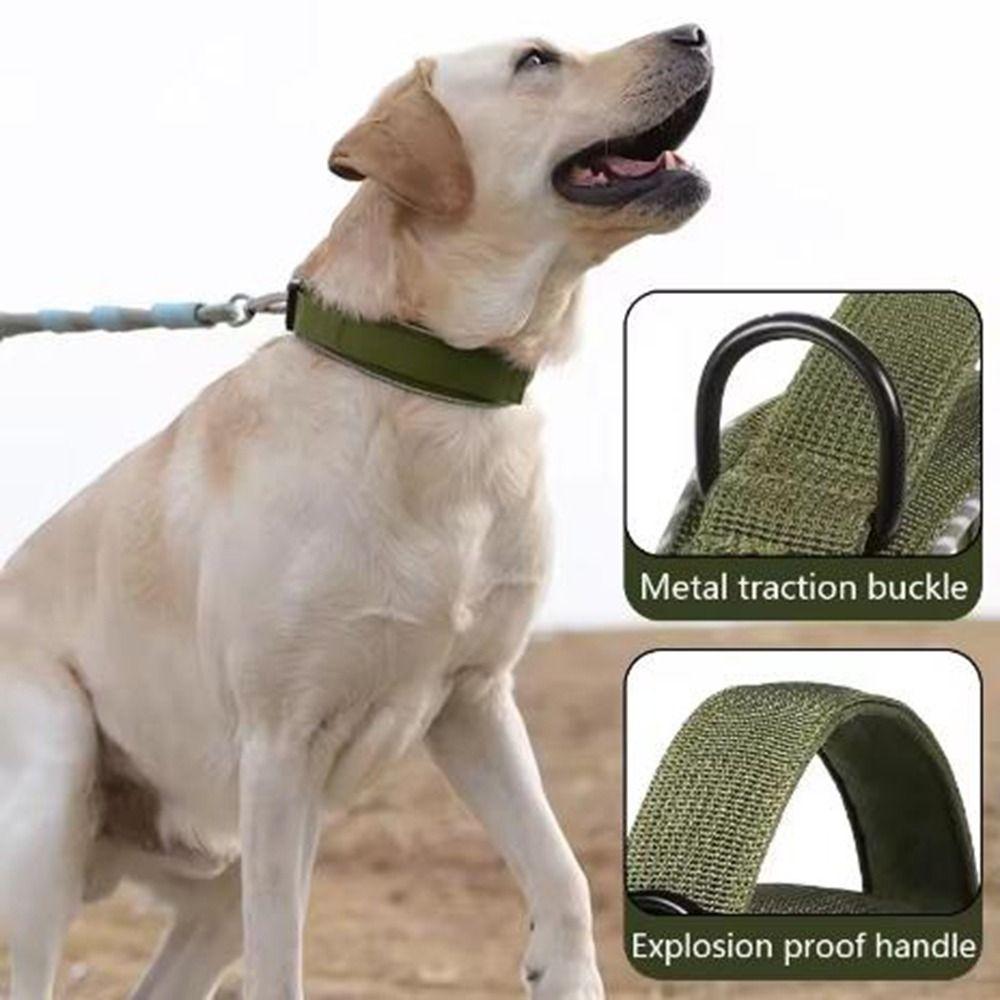 Adjustable Pet Dog Collar Polyester Fiber Pet Reflective Collar Dog Training Collar  Outdoor