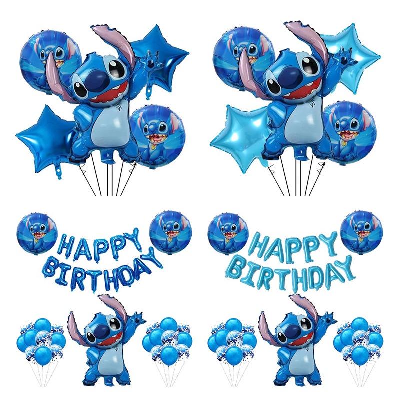 Novo Conjunto de Balões de Folha de Alumínio Lilo e Stitch Para Decoração de Festa de Aniversário e Brinquedos Infantis