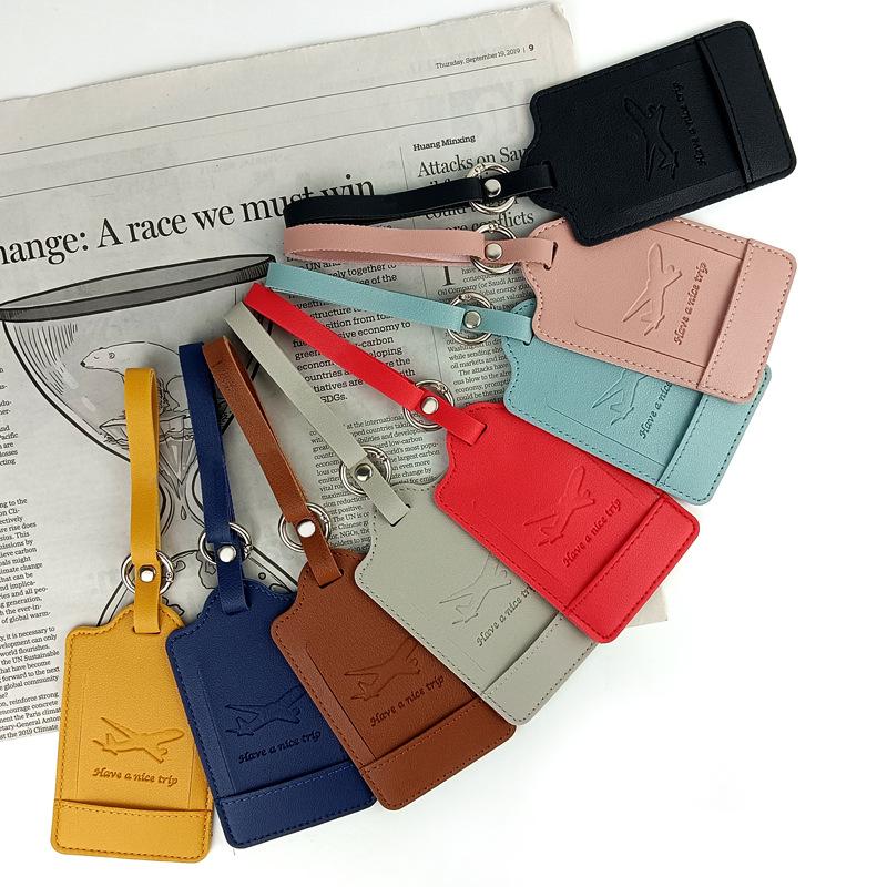 Customizable PU Leather Luggage Tag with Corporate Logo
