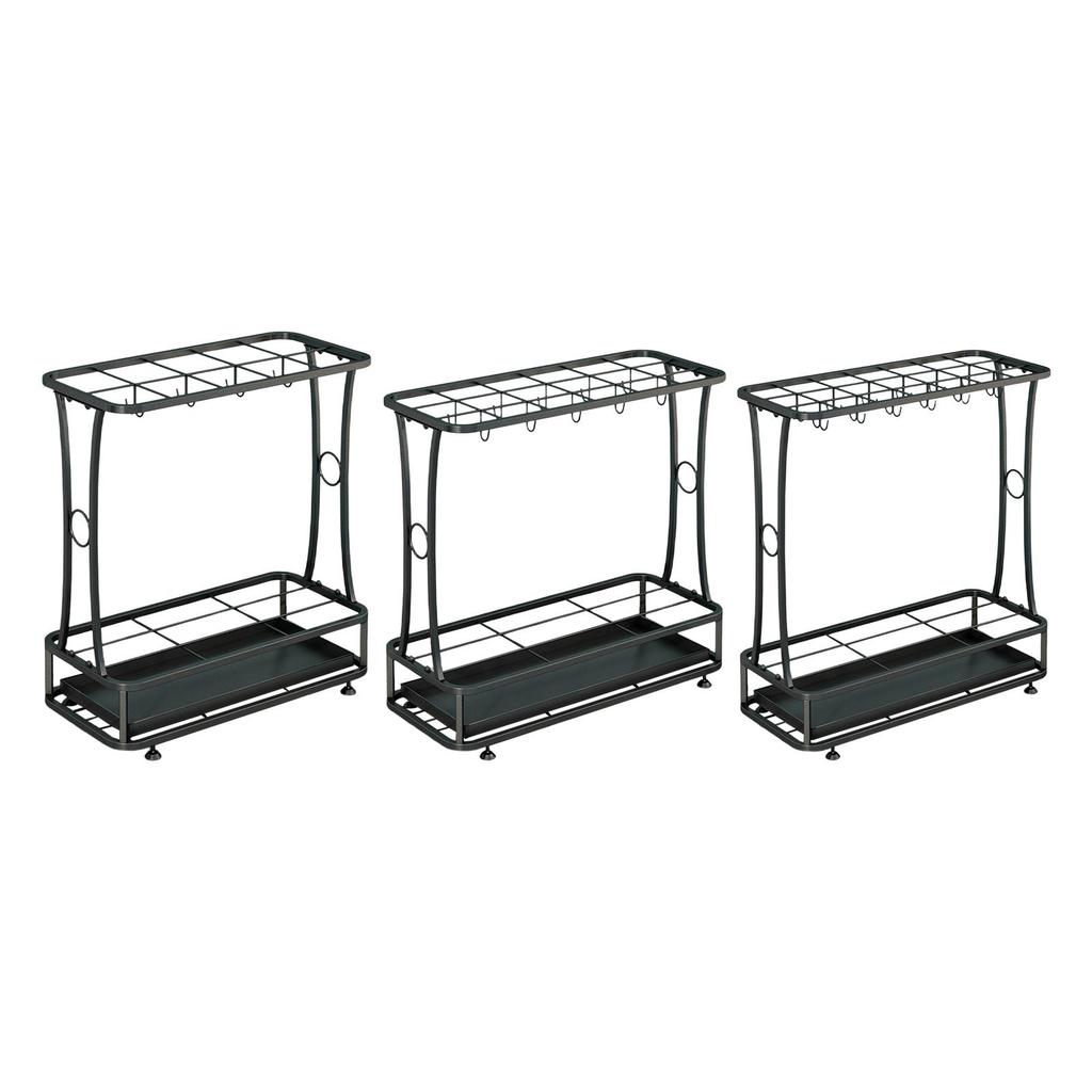 Iron Umbrella Holder with Removable Drip Tray Organizer, Storage Rack for Office Entryway