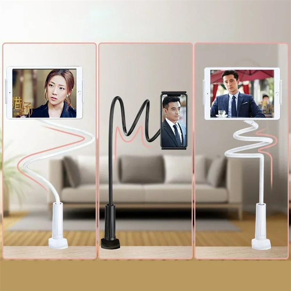 Cellphone Holder Multifunction Lazy Holder Adjustable Long Arm Clamp Mount 360° Rotating Stretchable Arm For iPad/Phones Bracket