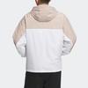 adidas neo Logo Print Color-Block Zip-Up Hoodie Jacket for Men, Gray-Brown