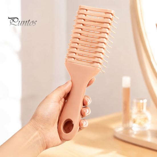 Curly Hair Brush for Women, Scalp Massage Vented Paddle Anti-static Brush, Detangling Styling with Ergonomic Handle Portable