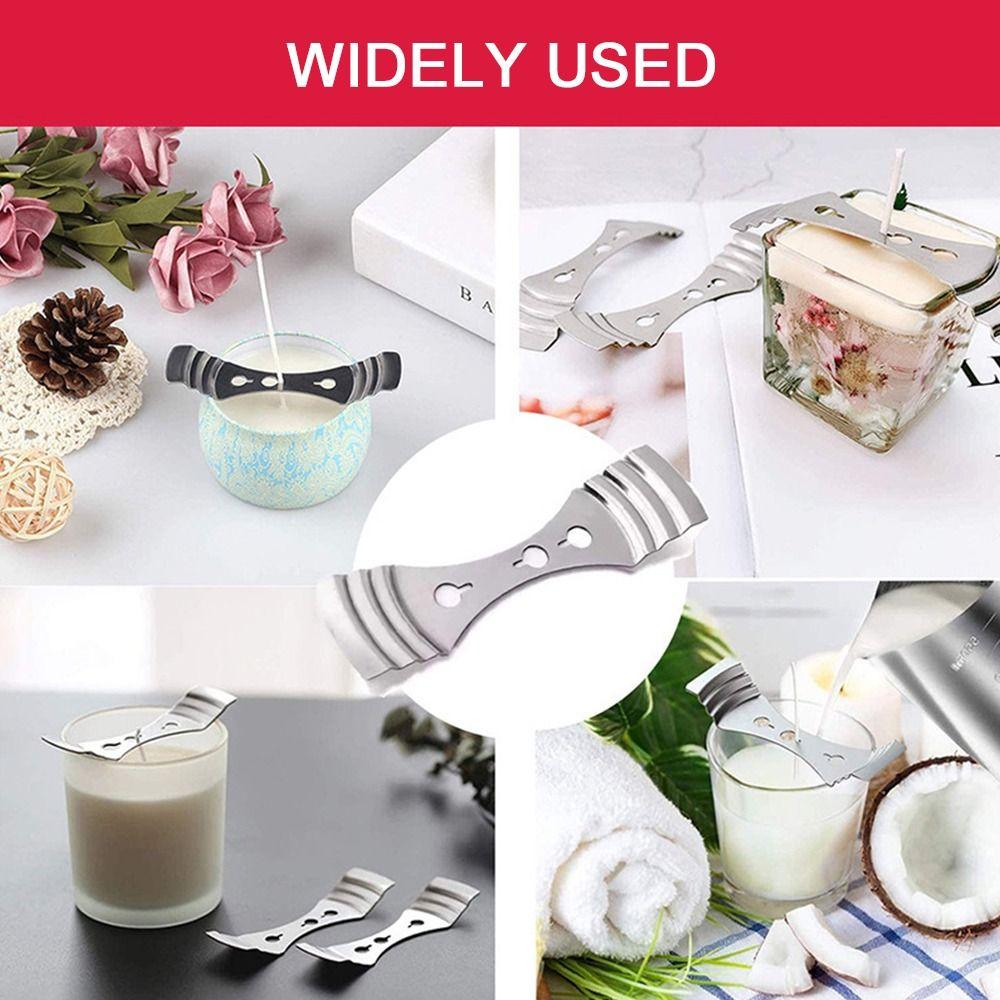 10pcs Metal Handmade Three-Hole Wax Core Centering Candle Wick Holder Wick Clip Centering Devices