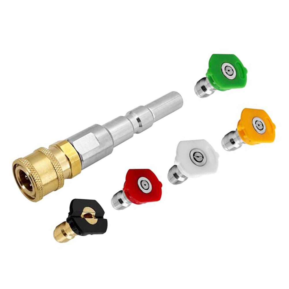 For Nilfisk-Compatible Quick Coupling Adapter with 5 Stainless Steel Nozzles for Neptune KEW Alto Pressure Washer Use
