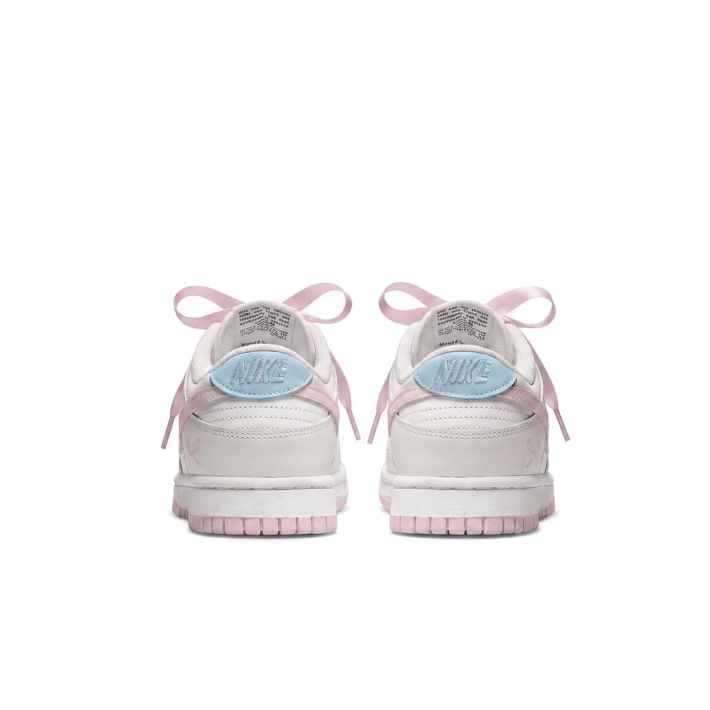 Nike Dunk Couple's Style, Shopping Bag Slip Resistant Abrasion Resistant Low Top Skateboard Shoes Women's Beige Pink IQ1145-610(Team2362-S-BOX)