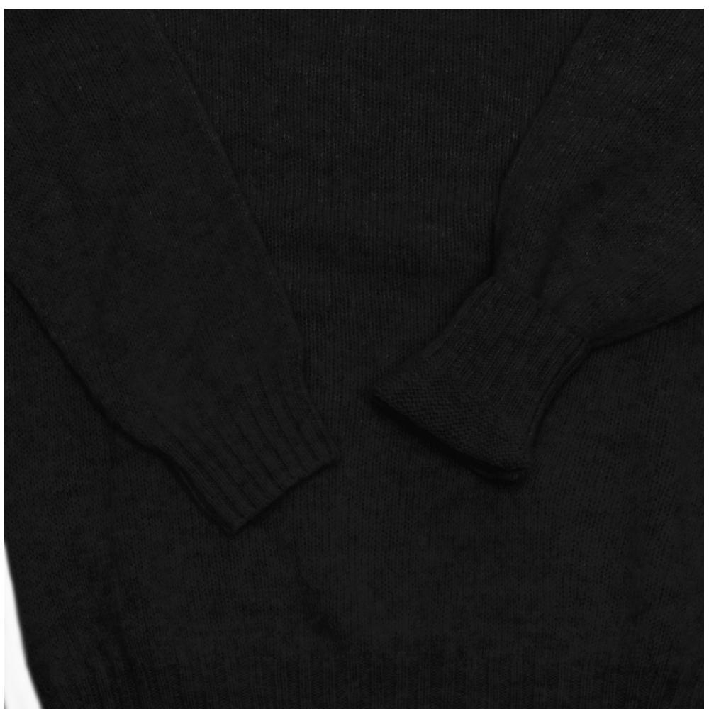 Halliove Scotland M3834 7 Shaggy Black Shaggy Dog Black Hole GarMent Men S Knit
