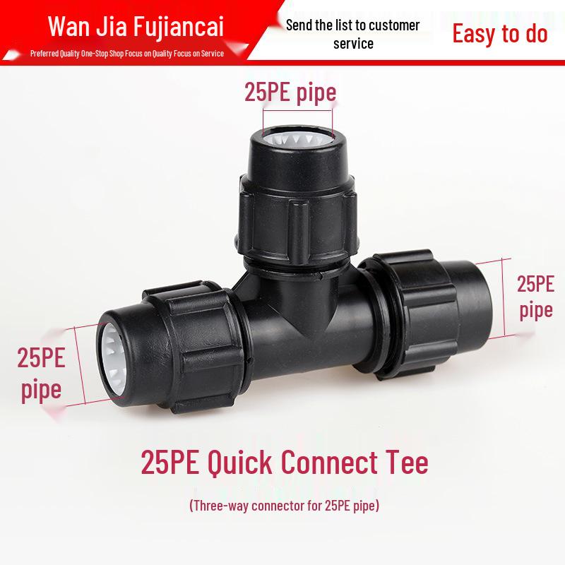 PE-Rohrverbindungsstücke: Schnellkupplungen für Leitungswasser, wärmefreie Ventile, Winkel, T-Stücke, 4- und 6-Punkt-Anschlüsse