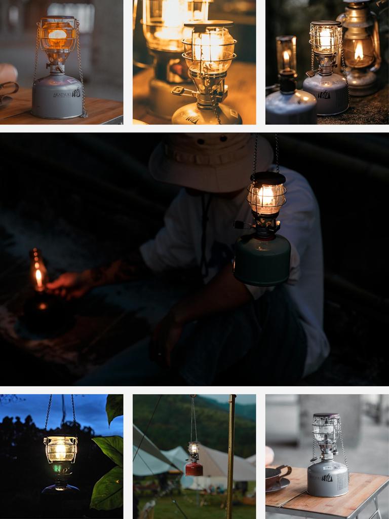 CAMPING MOON Portable Mini Gas Lantern for OD Cans, T-4