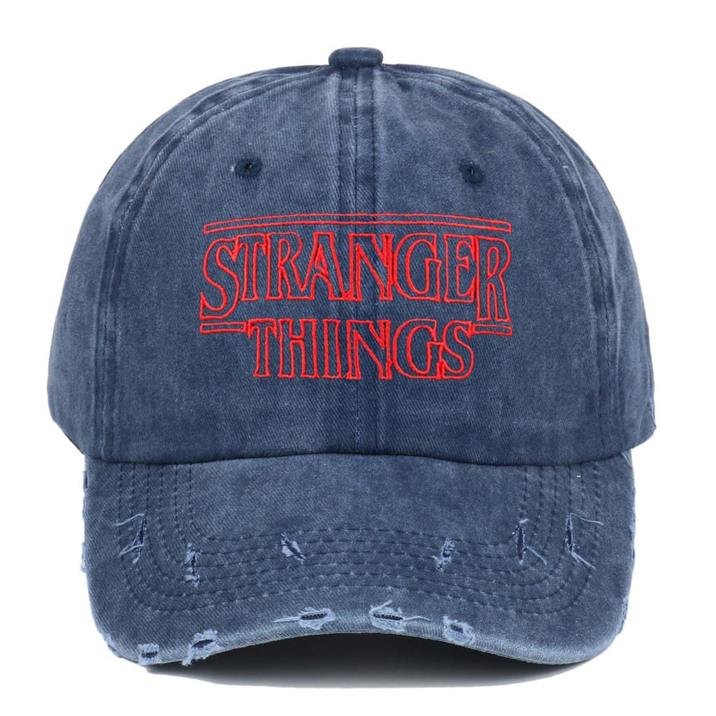 Stranger Things Embroidered Vintage Distressed Baseball Cap With Sun Protection For Fans