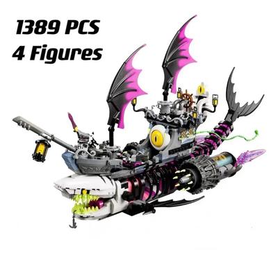 71469 Dream Nightmare Shark Ship Building Blocks Bricks Toy Set Ship Monster Vehicle Toy for Creative Play Gift for Kid