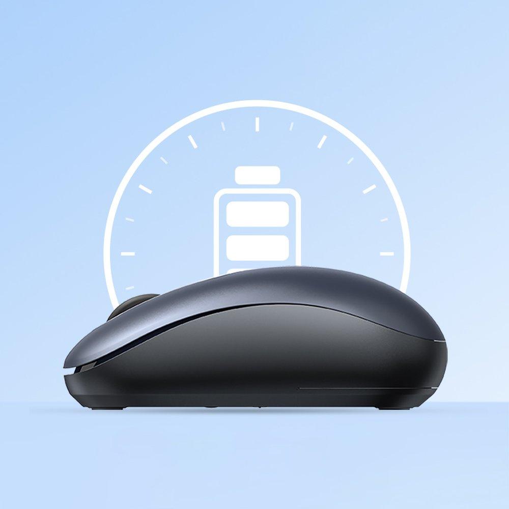 Ugreen MU105 Ergonomisk Trådløs Mus, 2,4 GHz med USB-tilkobling - Elegant Marineblå Finish