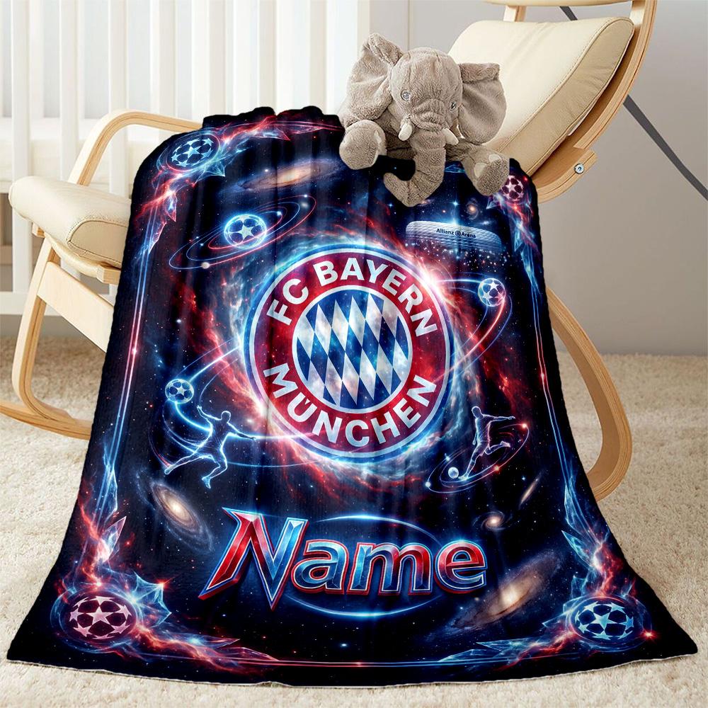 Bayern Munich Dreams Personalized Name Blanket Throw Customizable Blanket Durable Comfort Suitable for Bedding Sofa Living Room Picnics