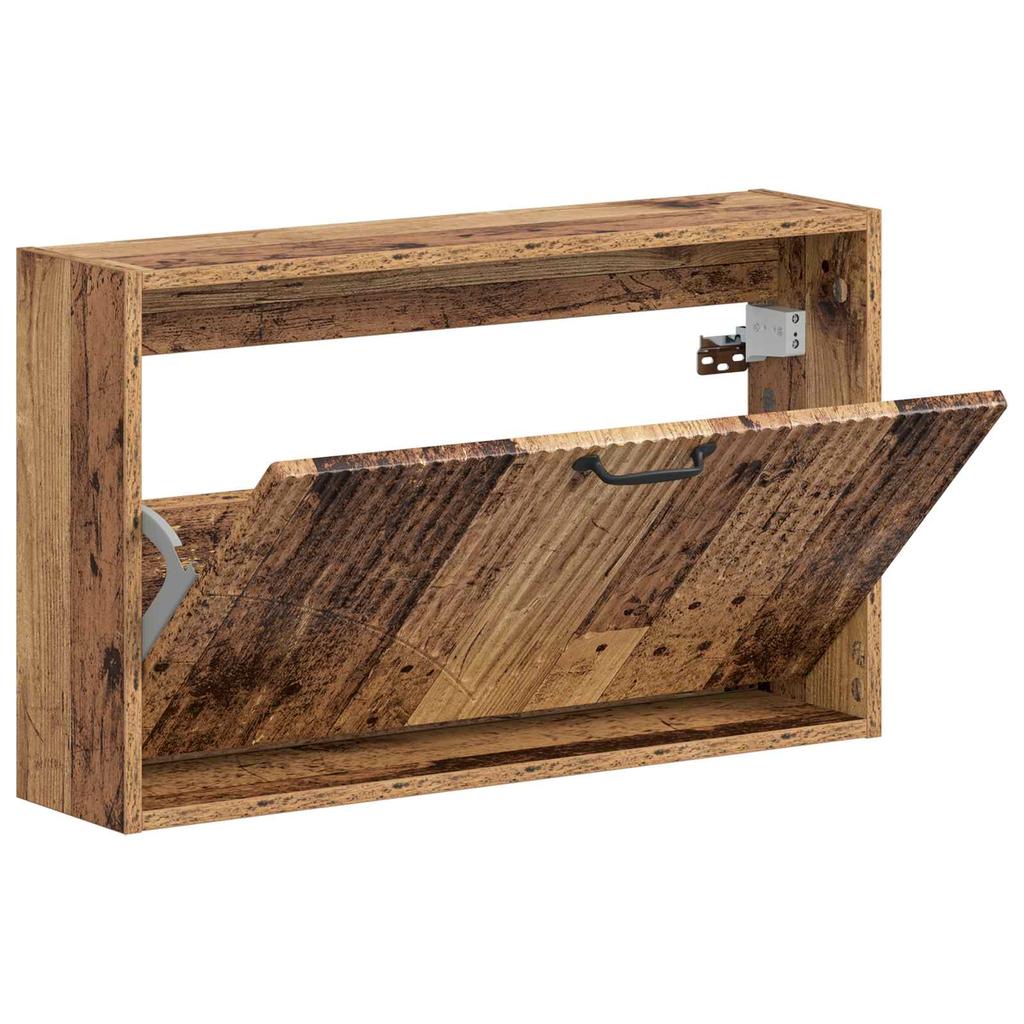 Wall Mounted Shoe Cabinet HOORN 71 X 17 X 43 Cm Engineered Wood
