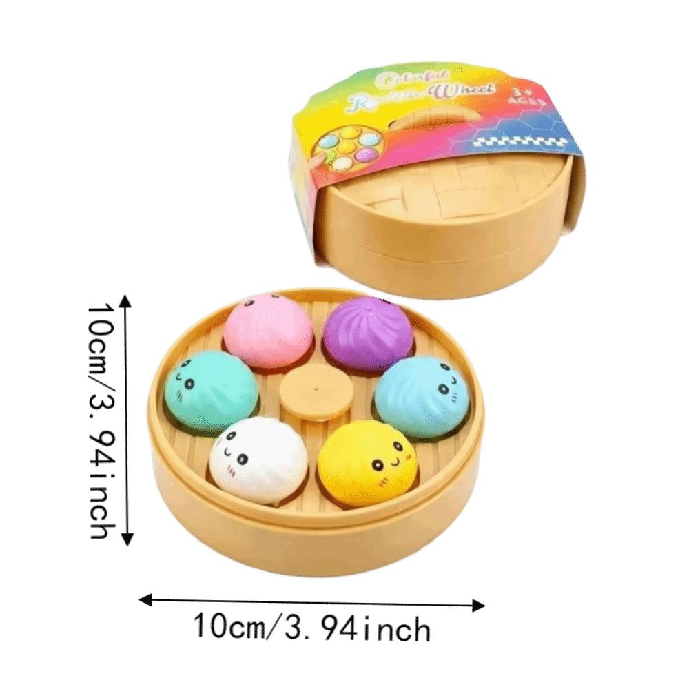 Fingertip Pressure Simulation Steamed Buns Set Finger Button Sensory Clicker Toys Boys Girls