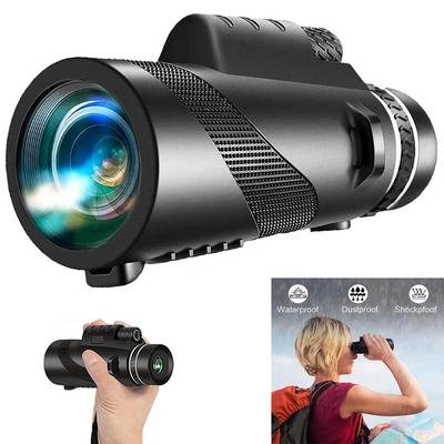 80x100 Portable Monocular Telescope HD Long Range Zoom Telescope with Tripod  Phone Clip for Hunting Sports Outdoor Camping
