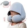 Slow Rebound U-Shaped Neck Pillow Foldable Design Ice Silk Neck Rest Cushion  Long Flights