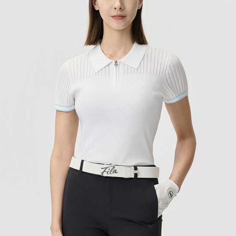 New FILA AthleticsGolf Collection Regular T Shirt Women's Jade White A11W525402F-WT