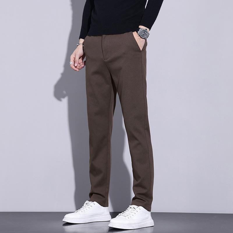 

Весенне-осенние повседневные брюки для мужчин Новые прямые стрейчевые облегающие модные и универсальные брюки для мужчин 38