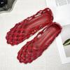 Fashion Weave Mesh Ballet Flat Women Breathable Comfy Hollow Beach Shoes Women Non-slip Casual Summer 2025 Brand Designer Sandals Ladies