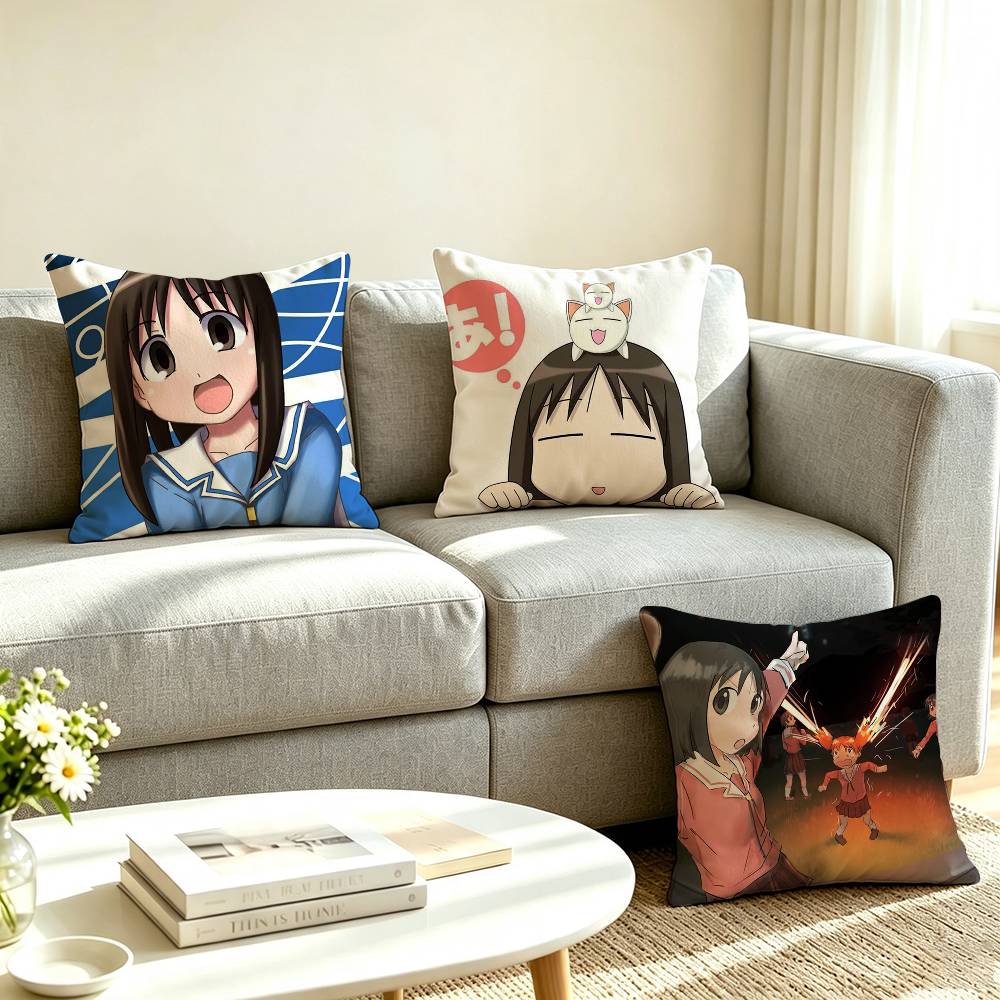 A-Azumanga Daioh Anime Square Double-Sided printed Pillow Case Bedroom Bedside Pillow Sofa Cushion Cover
