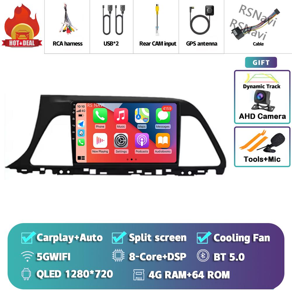 Android 14 Carplay Car Radio For Hyundai Sonata 9 2015 - 2018 Multimedia Video Player Navigation GPS Stereo 2Din Head Unit Auto