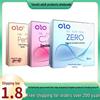 OLO Hyaluronic Acid Zero Sensation Large Particle Condoms - 3-Pack with Wolf Teeth Design for Ultimate Safety and Intimacy