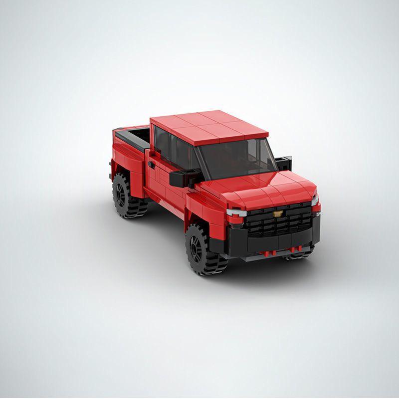 MOC-55444 Is Compatible With Building Blocks Snow Suit Blue Silverado 1500 Pickup Truck Assembled Building Blocks Toys