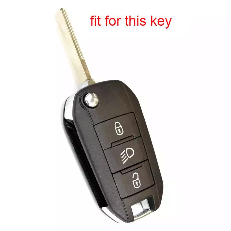Silicone Flip Folding Key Fob Cover For Peugeot 208 2008 301 308 3008 Rcz 508 408 2008 307 Case For Citroen C3 C4 Berlingo