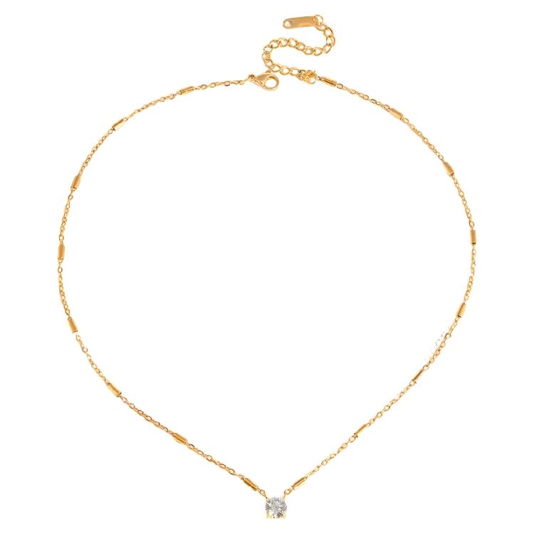 

Stylish Circular Zircon Pendant Necklace Dainty And Elegant Design Neck Chain For Layering Or Single Wear 1