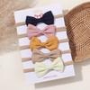 5/6Pcs Girls Solid Color Bowknot Headband For Baby Kids Grograin Ribbon Headwear Hair Bands Infant Hair Accessories