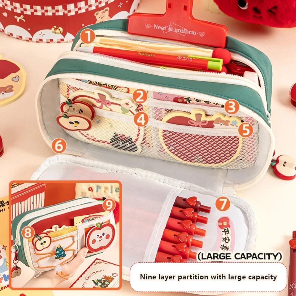 9 Layer Cute Girls Pencil Case Aesthetic Bag Organizer Box Kawaii School Cases Pouch  for Pens