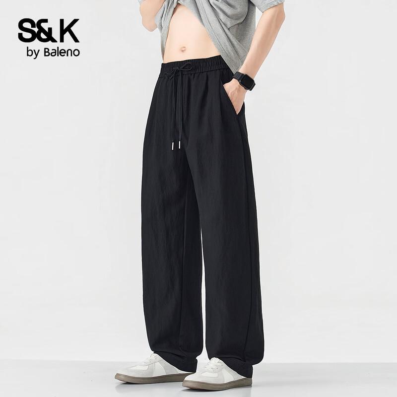 Baleno Men s S&K Lightweight Tencel Lyocell Linen Blend Straight Casual Pants 28