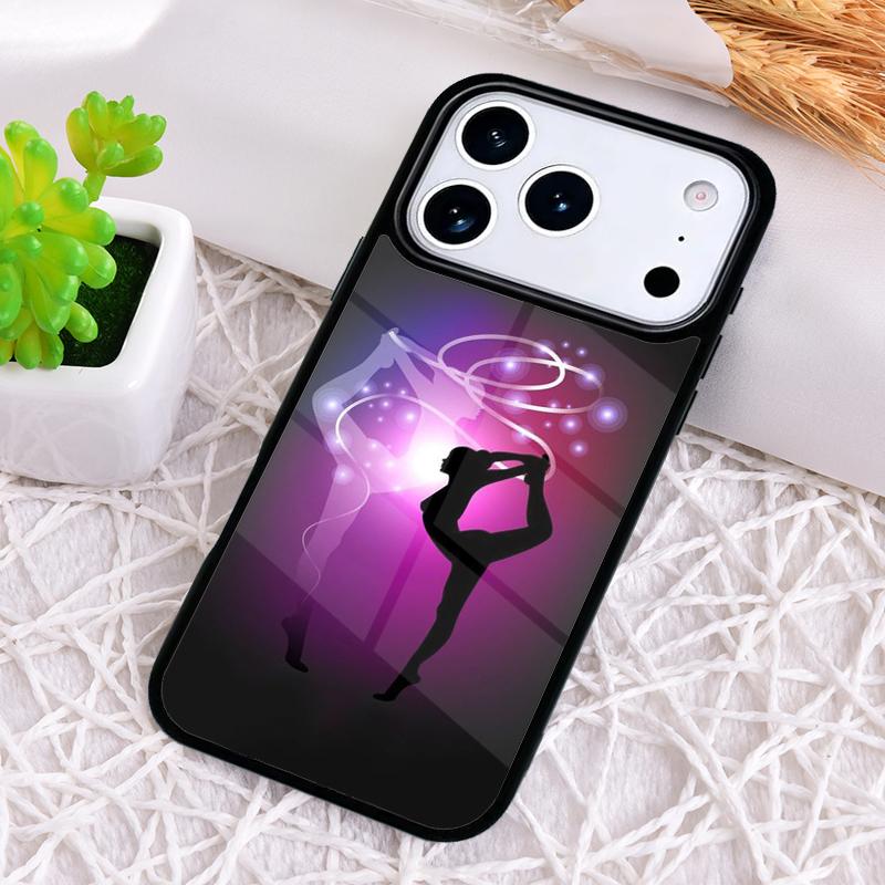 Gymnastics Oil Painting Soft Phone Case for iPhone 17 Air 16 15 11 12 14 13 Pro Max Shockproof Cover