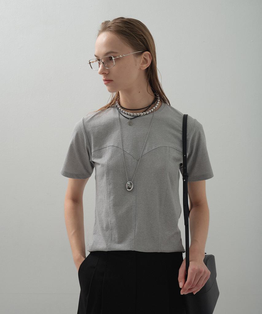 LOVENTINA Bustier Line Top_Gray