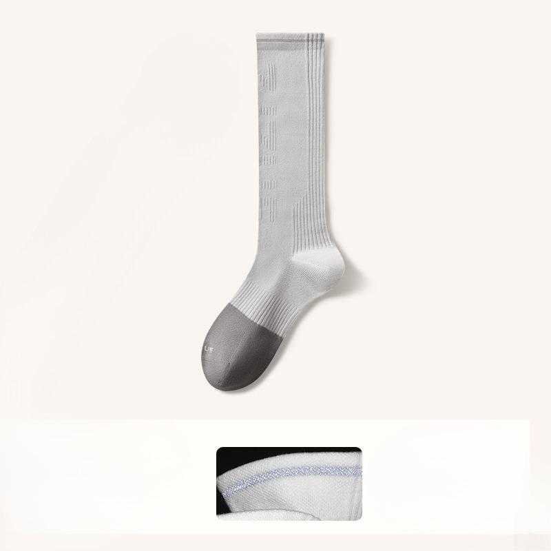 

Sock Children s Sport Socks, Spring and Summer Style Cycling Socks, Calf Socks, Cotton-containing Compression Socks, Socks, Long Tube Socks 1 pair сірий