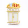 1: 12 Scale Miniature Shoe Cabinet Model with Doors And 2 Drawers Mini Dollhouse Furniture Accessory for DIY Micro Landscape Pretend Play Props