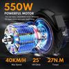 HX X9 Elektriroller täiskasvanutele, 500W mootor, 36V 15.6Ah eemaldatav aku, kokkupandav e-roller ketaspiduriga