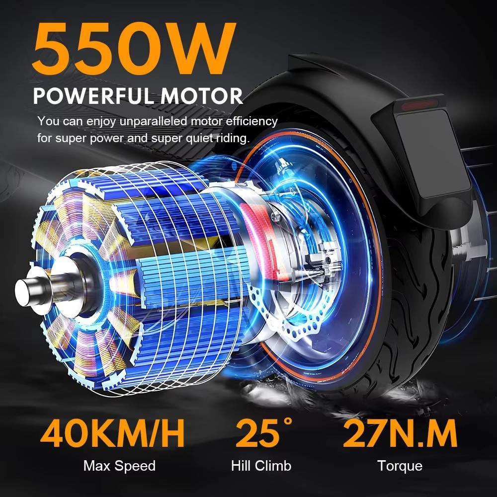 HX X9 Elektriroller täiskasvanutele, 500W mootor, 36V 15.6Ah eemaldatav aku, kokkupandav e-roller ketaspiduriga