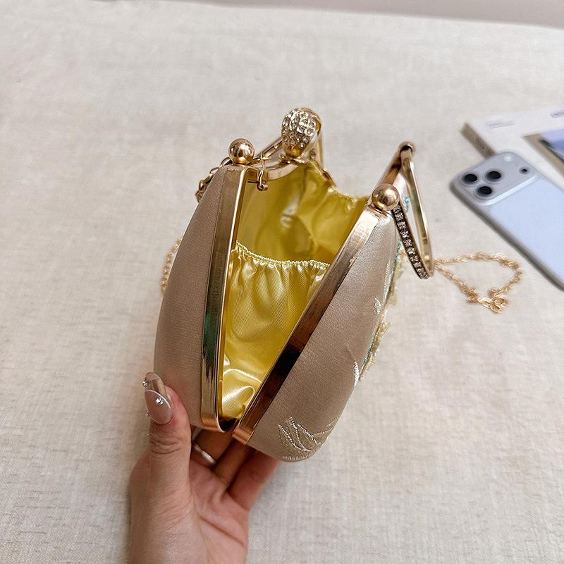 Hand-held Small Bag, Cheongsam Evening Dress Box Bag, Chain Strap Crossbody Bag
