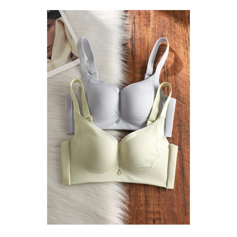 Women Seamless Wireless Thin Cup Push Up Anti Sagging Adjustable Bra
