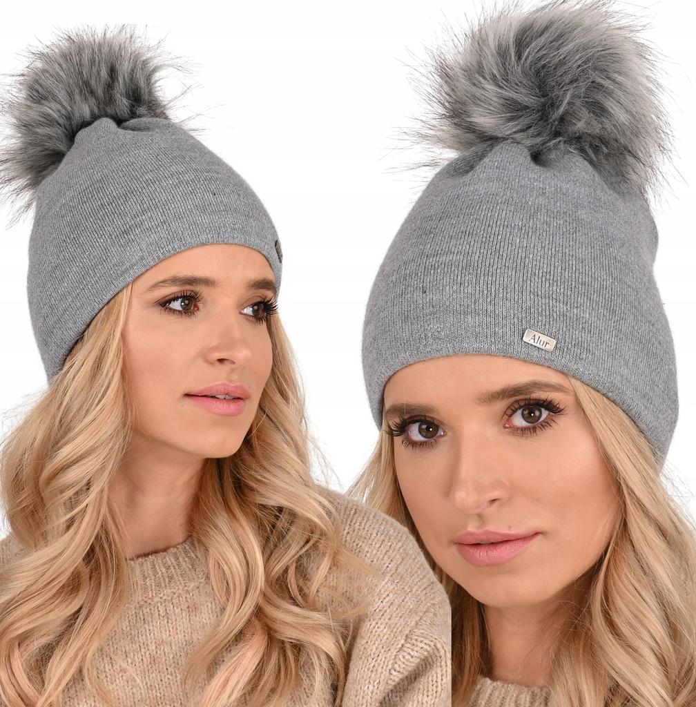 Winter Hat With Pompom, Two Layers A13