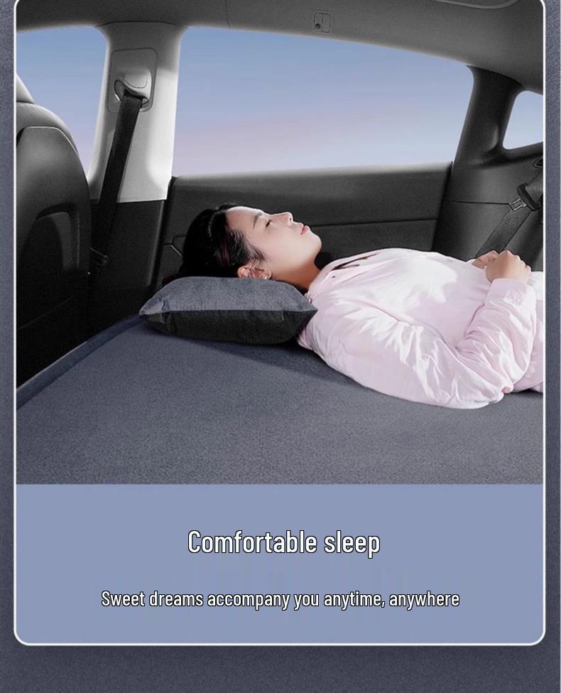 Nafukovací matrace pro modely Tesla (25+), Osvěžená edice, Podložka na spaní na zadní sedadlo, Skládací pro kempování a spaní
