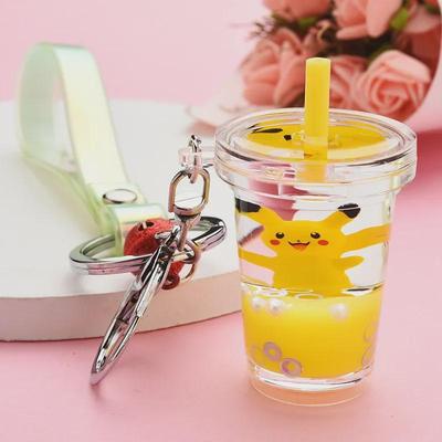 Portachiavi con coppia di Pikachu delle sabbie mobili - Grazioso accessorio per borsa in acrilico e ciondolo per auto