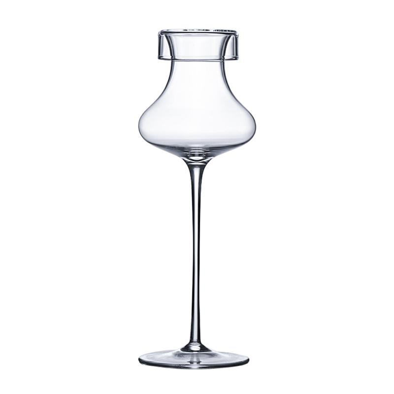 TT6203 CRISON Crystal Tulip Shape Tasting Glass Creative Goblet Cocktail Glasses Whiskey Fragrant Cup for Party Bar Drinkware